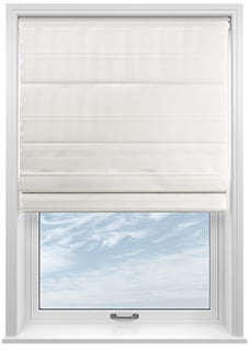 Lucerne Faux Silk, Arctic White - Twist&Fit Roman Blind